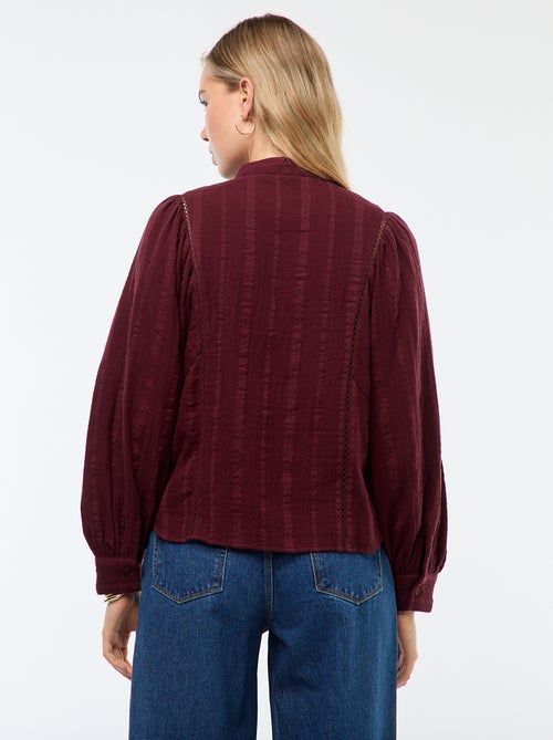 Blouse en gaze de coton - Kiabi