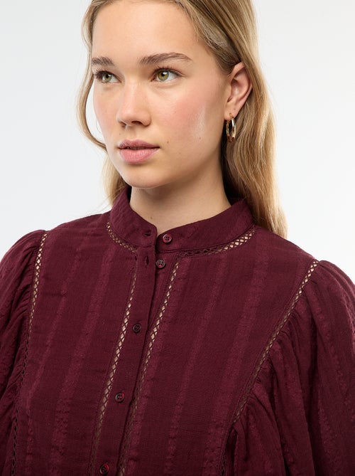 Blouse en gaze de coton - Kiabi