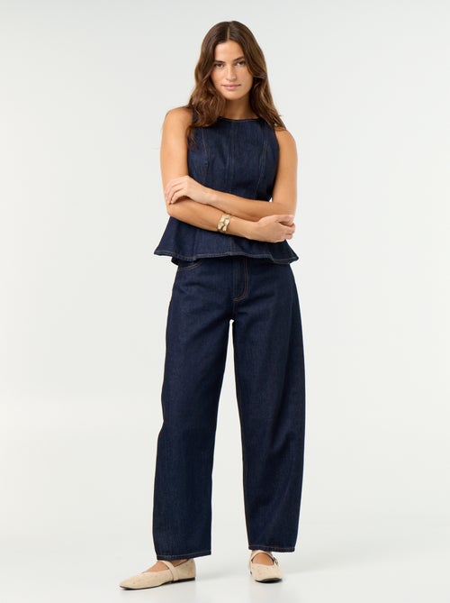 Blouse en jean sans manches - Kiabi Blouse en jean sans manches - Kiabi