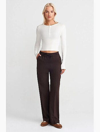 Blouse en jersey coupe ajustée à manches longues dilvin