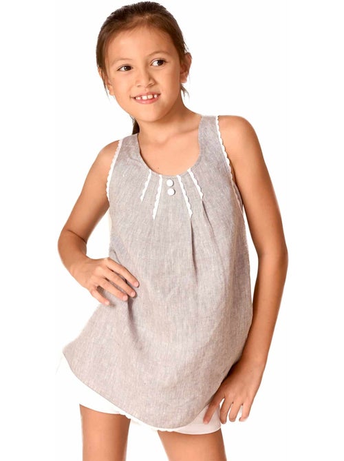 Blouse  en Lin  et Fine Dentelle  ANAIS - La Faute à Voltaire - Kiabi