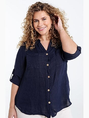 Blouse en lin unie