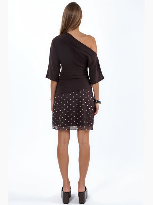 Blouse en maille à manches courtes et encolure bateau pour femme busem - Kiabi Blouse en maille à manches courtes et encolure bateau pour femme busem - Kiabi