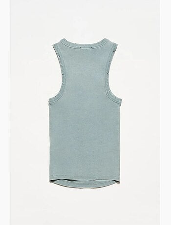 Blouse en maille côtelée sans manches dilvin