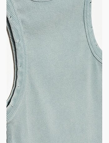 Blouse en maille côtelée sans manches dilvin