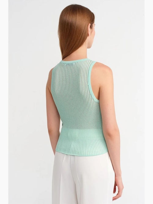 Blouse en maille côtelée sans manches dilvin - Kiabi Blouse en maille côtelée sans manches dilvin - Kiabi