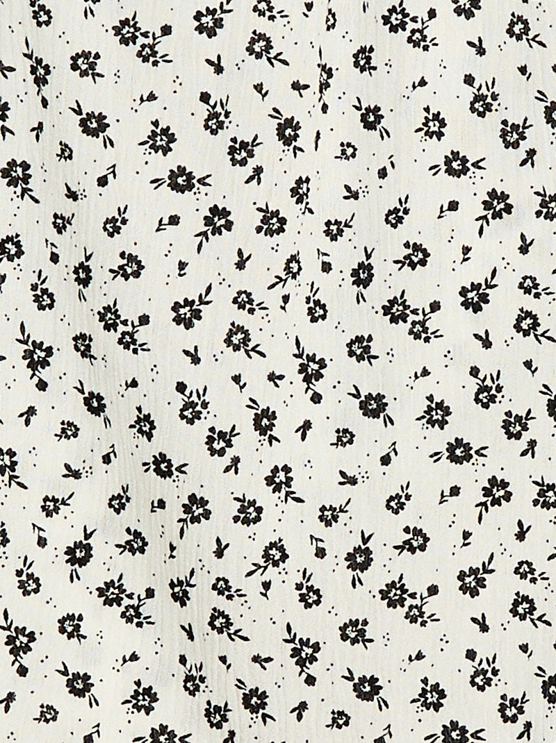 Blouse en maille crêpe avec col élastiqué - collection facile à enfiler Beige - Kiabi