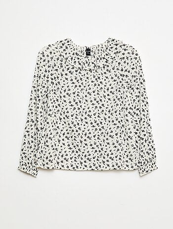 Blouse en maille crêpe avec col élastiqué - So Easy
