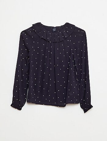 Blouse en maille crêpe avec col élastiqué - So Easy
