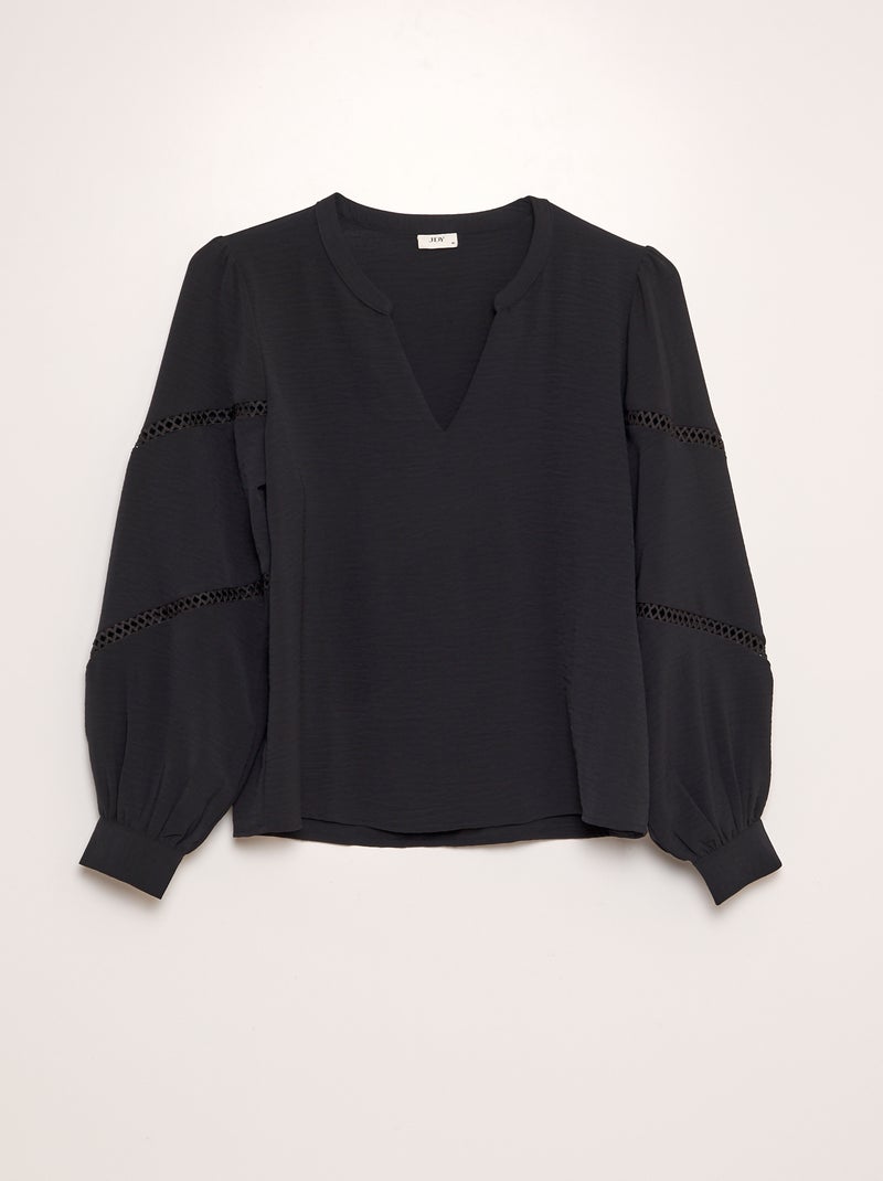 Blouse en maille crêpe 'JDY' noir - Kiabi