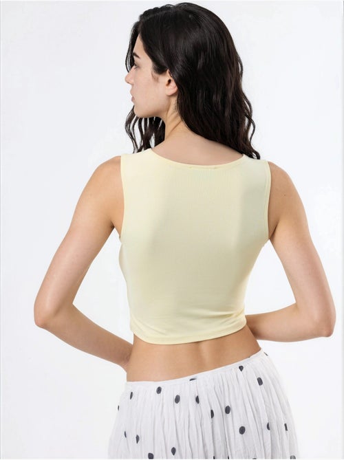 Blouse en maille sans manches à col bateau busem - Kiabi Blouse en maille sans manches à col bateau busem - Kiabi
