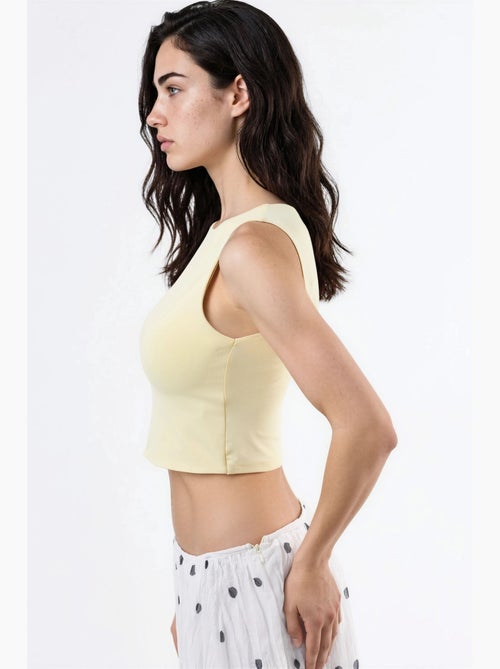 Blouse en maille sans manches à col bateau busem - Kiabi Blouse en maille sans manches à col bateau busem - Kiabi