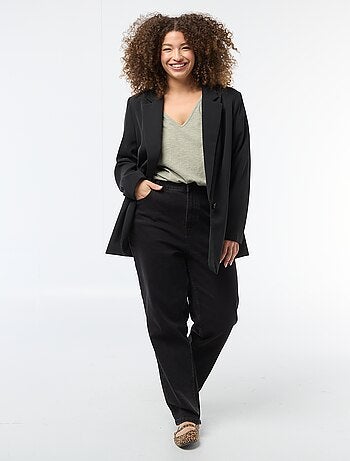 Blouse en matière crêpée manches courtes