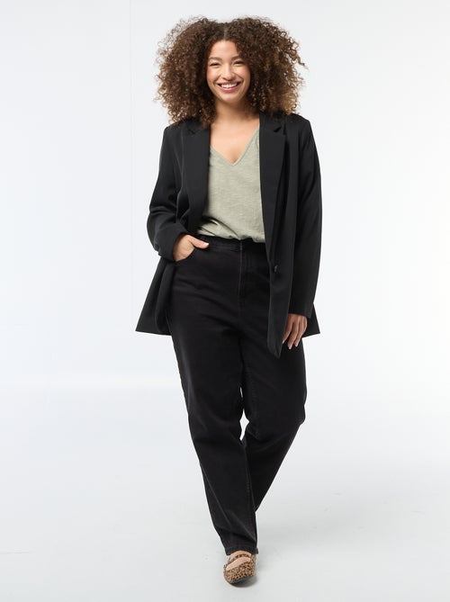 Blouse en matière crêpée manches courtes - Kiabi