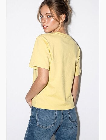 Blouse en mélange de coton à col rond lucci