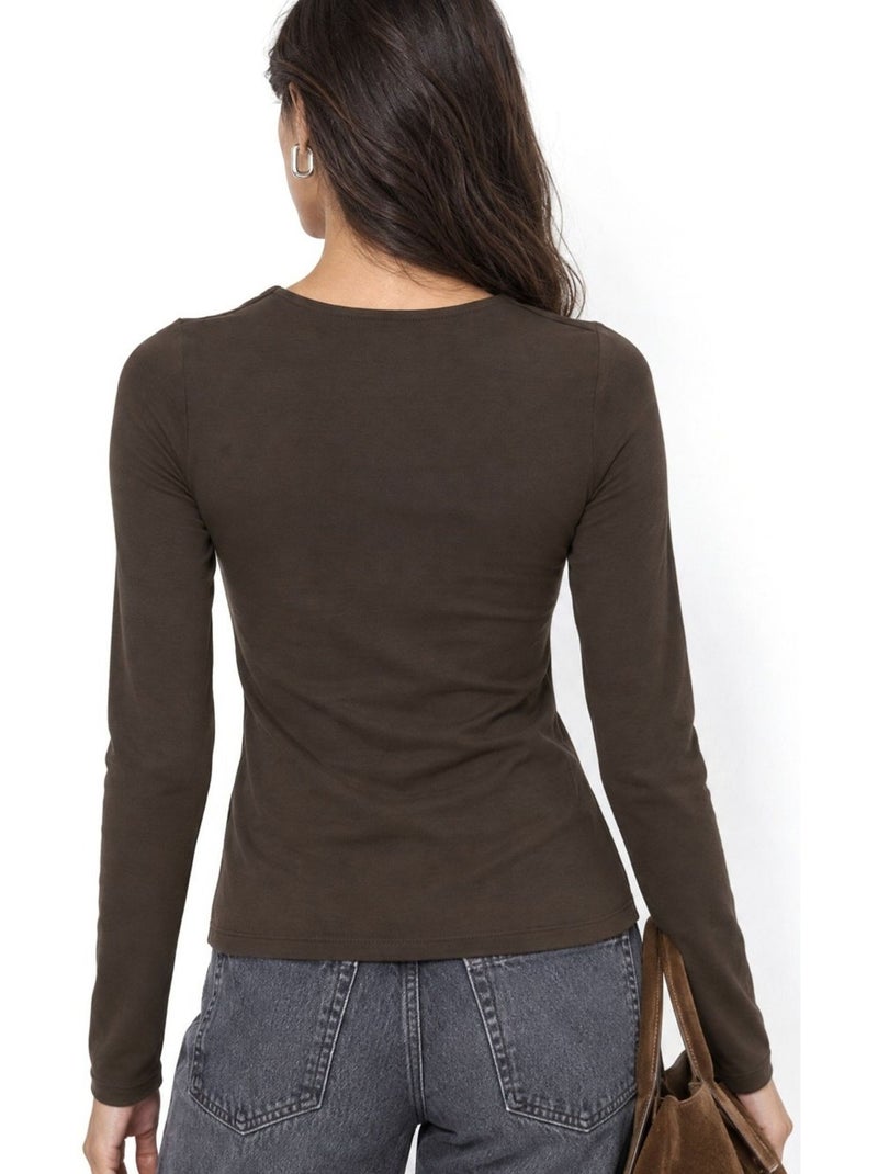 Blouse en mélange de coton busem Marron chocolat - Kiabi