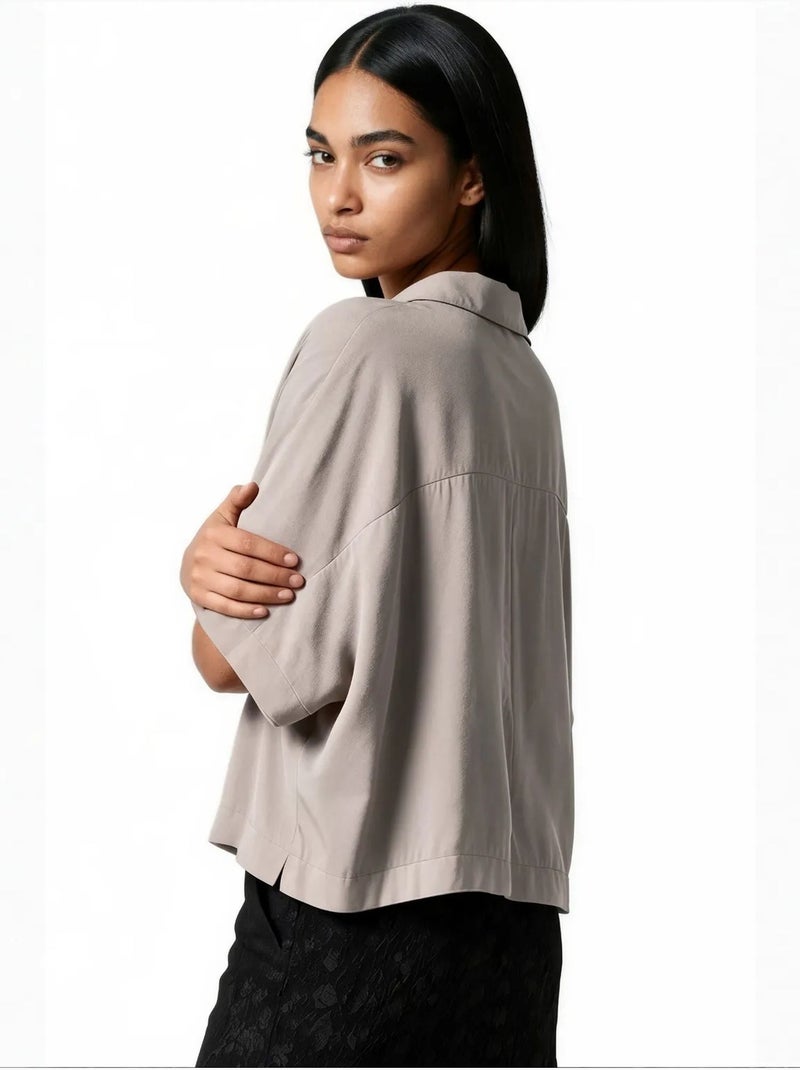 Blouse en mélange de modal busem Mauve - Kiabi