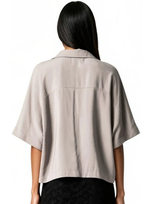 Blouse en mélange de modal busem - Kiabi Blouse en mélange de modal busem - Kiabi