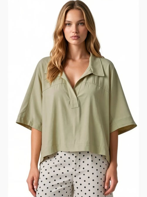 Blouse en mélange de modal busem - Kiabi Blouse en mélange de modal busem - Kiabi