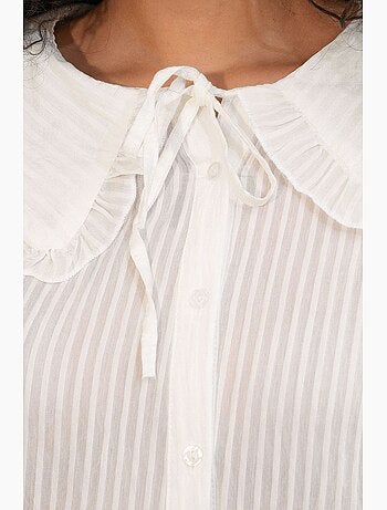 Blouse en mélange de viscose col claudine bdart