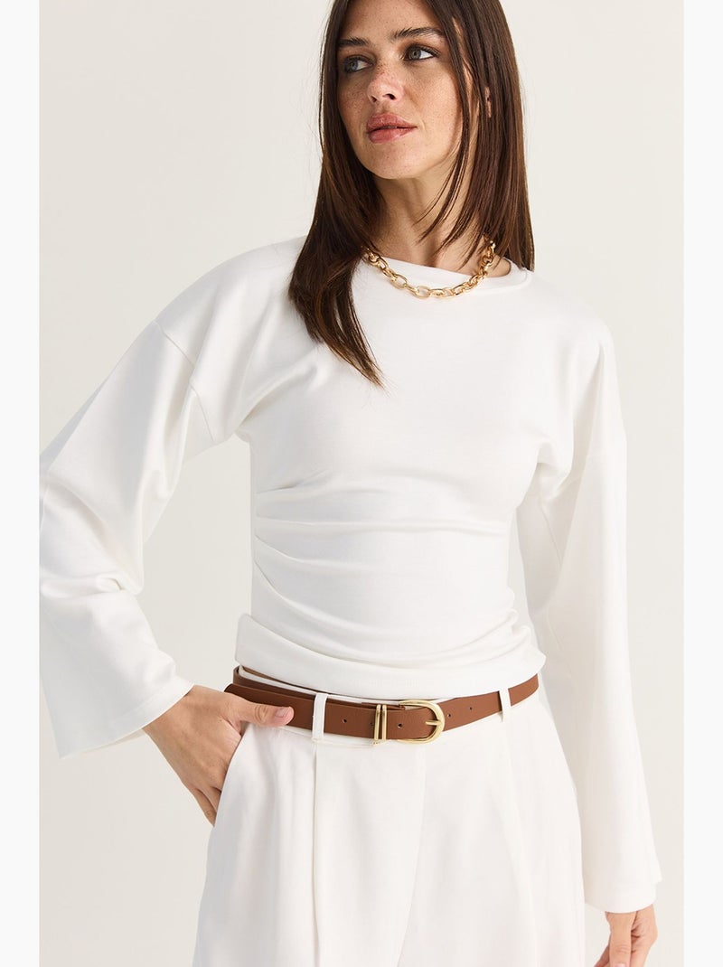 Blouse en modal lucci Blanc - Kiabi
