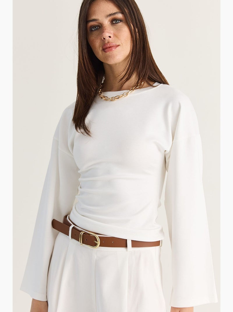 Blouse en modal lucci Blanc - Kiabi
