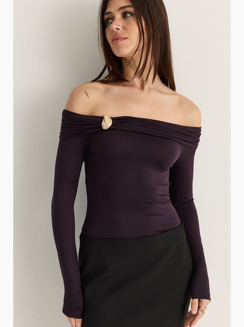 Blouse en modal lucci Violet - Kiabi