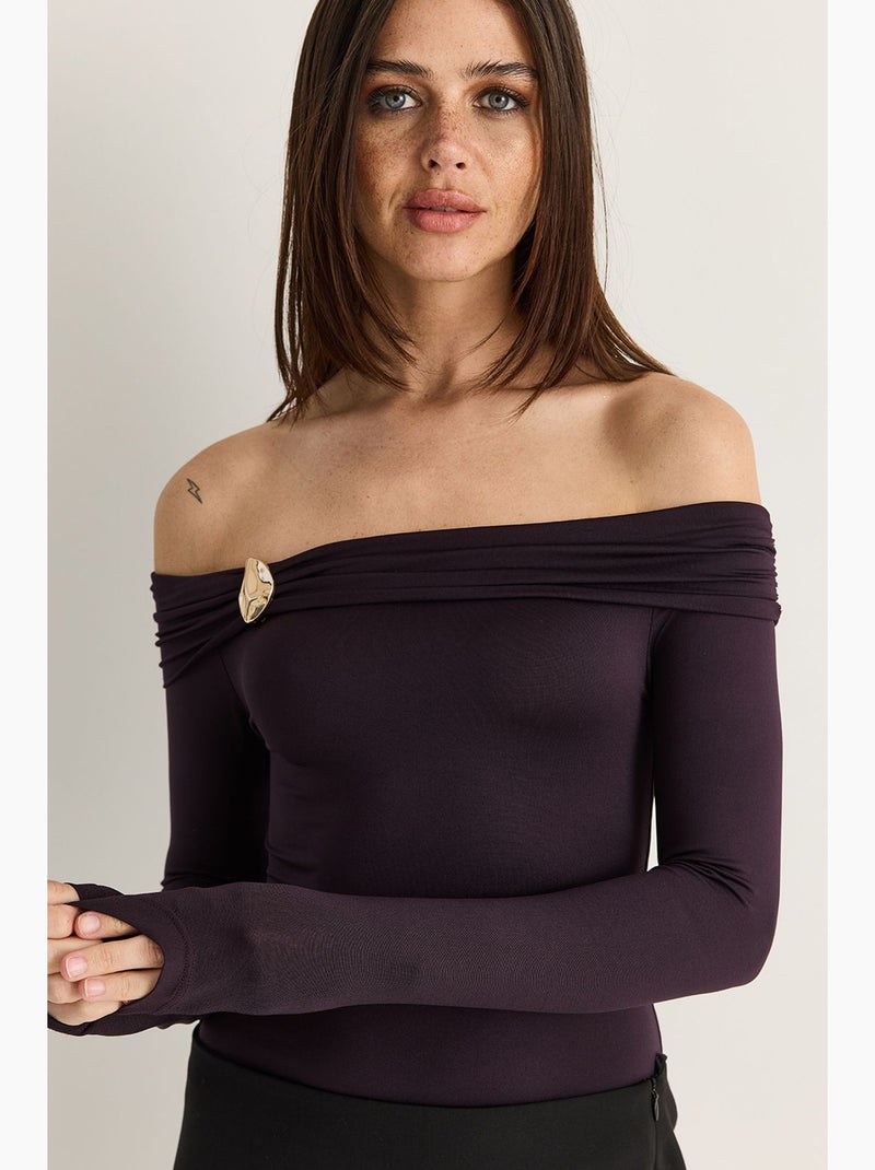 Blouse en modal lucci Violet - Kiabi