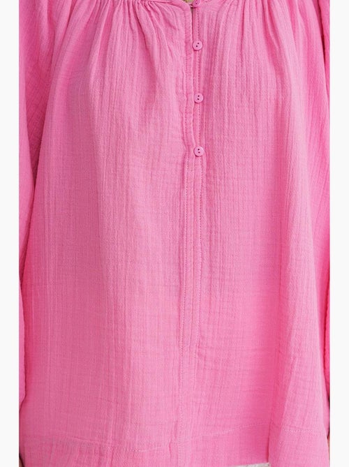 Blouse en mousseline boutonnée mixray - Kiabi Blouse en mousseline boutonnée mixray - Kiabi