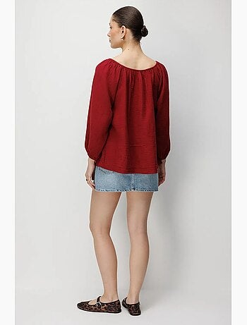 Blouse en mousseline boutonnée mixray