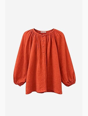 Blouse en mousseline boutonnée mixray