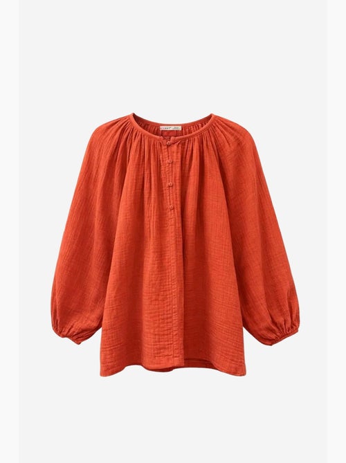 Blouse en mousseline boutonnée mixray - Kiabi Blouse en mousseline boutonnée mixray - Kiabi