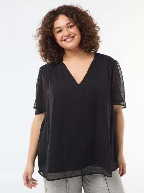 Blouse en plumetis - Kiabi