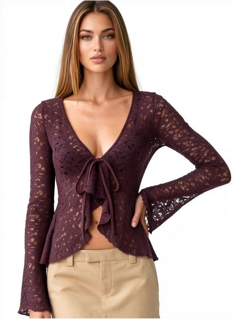 Blouse en polyamide et élasthanne busem Rouge bordeaux - Kiabi