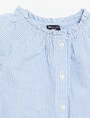 Blouse en popeline avec broderies