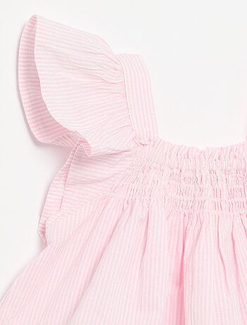Blouse en popeline avec volants