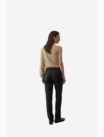 Blouse en popeline de coton asymétrique à découpe my fashion