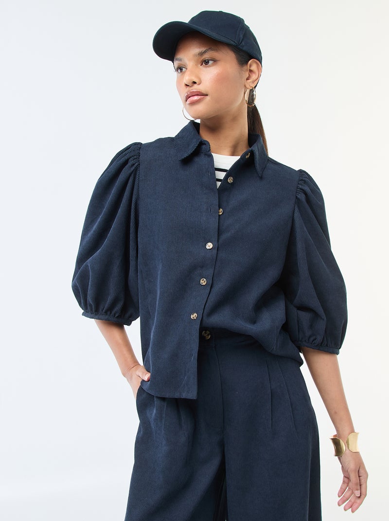 Jolie Haut Blouse femme KIABI maille fine Bleu Taille:M FR38 US6 UK10 EUR36