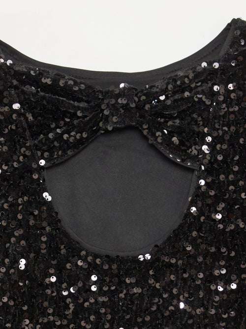 Blouse en velours sequins - Kiabi