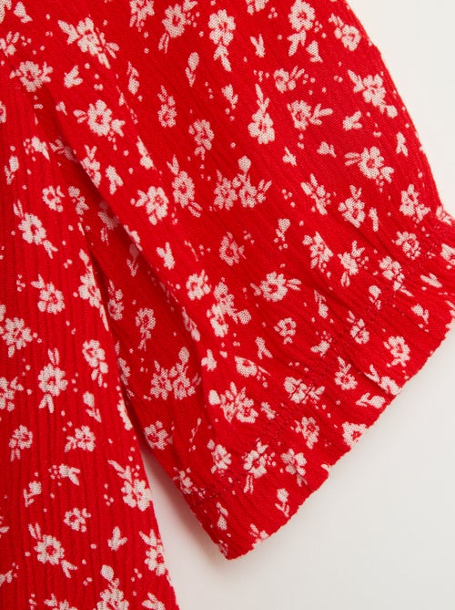 Blouse en viscose col volanté - So Easy - Kiabi