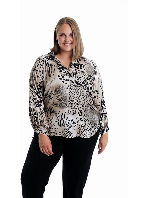 Blouse en viscose imprimé animal PAPRIKA - Kiabi