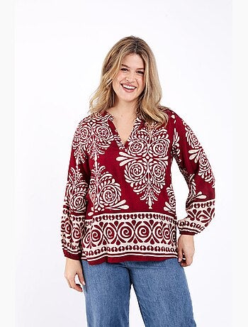 Blouse en viscose imprimé cachemire