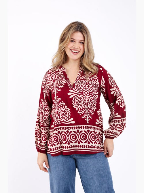 Blouse en viscose imprimé cachemire PAPRIKA - Kiabi