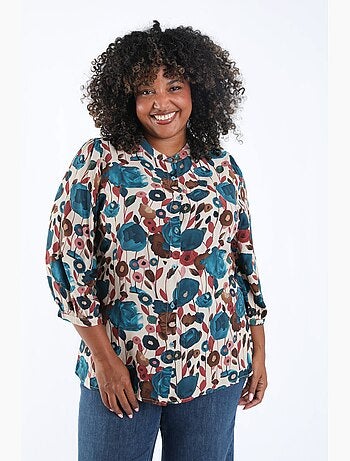 Blouse en viscose imprimé coquelicots PAPRIKA