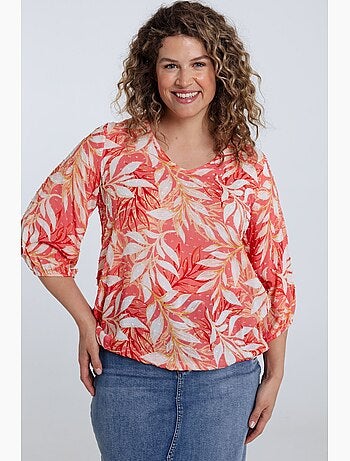 Blouse en viscose imprimé feuillage PAPRIKA