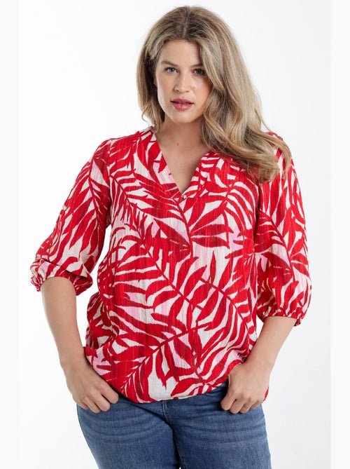 Blouse en viscose imprimé feuillage PAPRIKA - Kiabi
