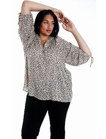 Blouse en viscose imprimé léopard PAPRIKA