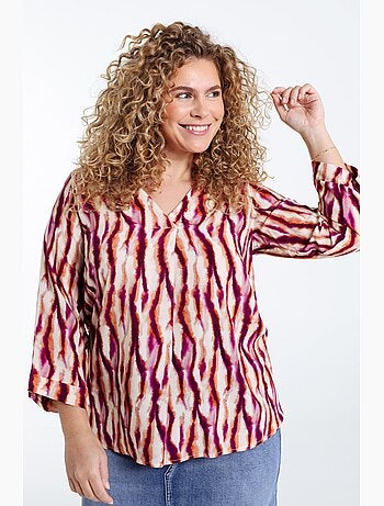 Blouse en viscose imprimé tie and dye PAPRIKA