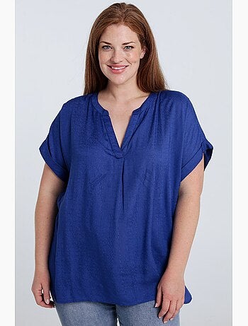 Blouse en viscose rayures lurex