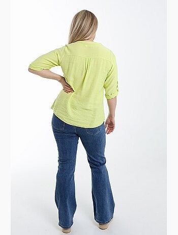 Blouse en viscose uni PAPRIKA